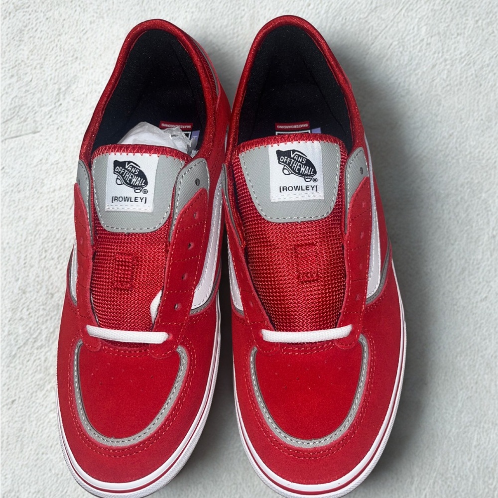 Vans Red and Gray Sneakers